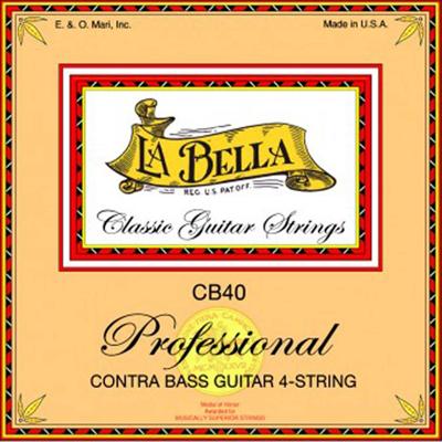 La Bella L-CB40-PE snarenset 4-snarige contrabasgitaar