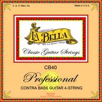 La Bella L-CB40-PE snarenset 4-snarige contrabasgitaar La Bella L-CB40-PE snarenset 4-snarige contrabasgitaar