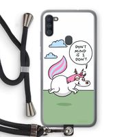 Unicorn: Samsung Galaxy A11 Transparant Hoesje met koord