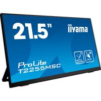 Iiyama prolite t2255msc-b1 21.5" monitor (zwart, hdmi, displayport, 2x usb-a)