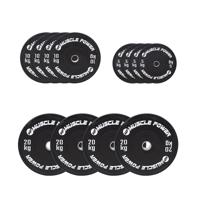 Muscle Power high black bumper halterschijf set 140KG