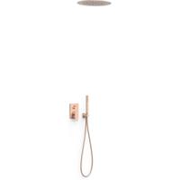 Regendouche set Tres Project | Inbouw | Mengkraan | 2-weg | Rond | 24k Rose goud mat