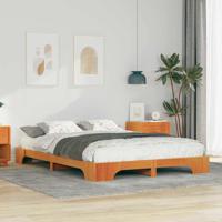 Bedframe met opslag Bruin 140 x 220 cm Massief grenenhout