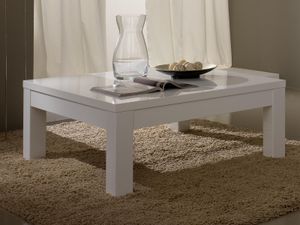 Salontafel ROMEO rechthoekig hoogglans wit