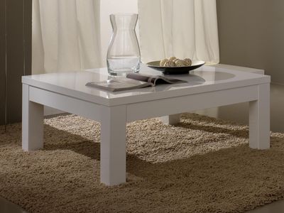 Salontafel ROMEO rechthoekig hoogglans wit
