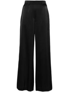 Forte Forte pantalon en satin à coupe évasée - Noir