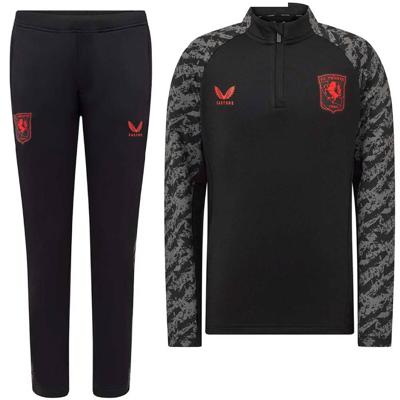 Castore FC Twente Trainingspak 1/4-Zip 2025-2026 Kids Zwart
