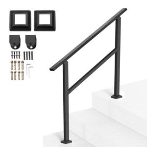 VEVOR Railing 103cm leuning voor 2-3 treden trap Zwarte vierkante buis