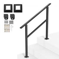VEVOR Railing 103cm leuning voor 2-3 treden trap Zwarte vierkante buis VEVOR Railing 103cm leuning voor 2-3 treden trap Zwarte vierkante buis