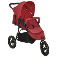 VidaXL Kinderwagen staal rood - thumbnail