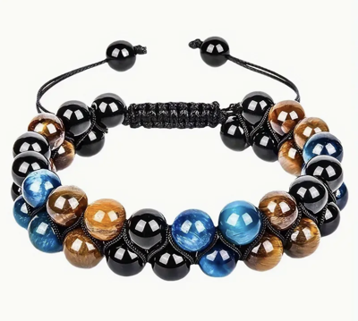 Edelsteen armband tijgeroog en agaat - Sieraden - Spiritueelboek.nl