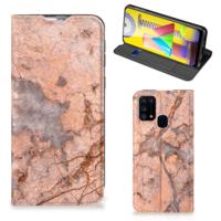 Samsung Galaxy M31 | Standcase | Marmer Oranje