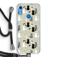 Katten: Huawei Y6s Transparant Hoesje met koord Katten: Huawei Y6s Transparant Hoesje met koord