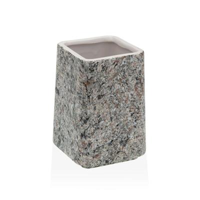 Tandenborstelhouder Versa Grijs Keramisch Plastic 7 x 10 x 7 cm