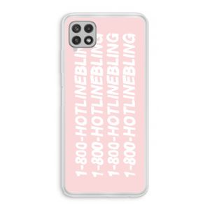 Hotline bling pink: Samsung Galaxy A22 4G Transparant Hoesje