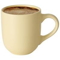 Koffiemokken Paris - 1x stuks - Keramiek - pastel geel - 300 ml - 8 x 10 cm