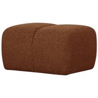 WOOOD poef Mojo - Bouclé - Roest Bruin Melange - 80x60x45 cm