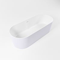 Vrijstaand bad Mondiaz Noble | 180x75 cm | Solid surface | Ovaal | Cale - Talc