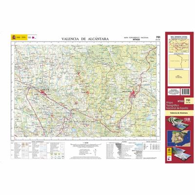 Topografische kaart 701 MT50 Valencia de Alcántara | CNIG - Instituto Geográfico Nacional1