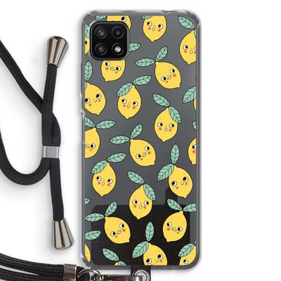 Citroenen: Samsung Galaxy A22 5G Transparant Hoesje met koord