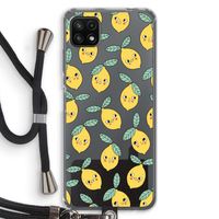 Citroenen: Samsung Galaxy A22 5G Transparant Hoesje met koord