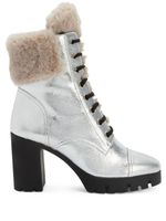 Giuseppe Zanotti bottines Moyra 90 mm en effet métallisé - Argent