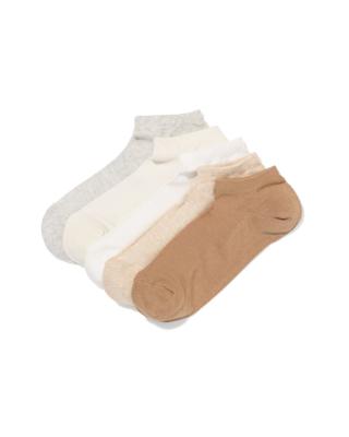 HEMA Heren enkelsokken mesh - 5 paar beige (beige)