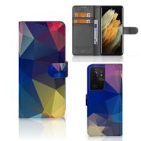 Samsung Galaxy S21 Ultra | Book Case | Polygon Dark