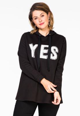 Yoek Pullover Kapuze YES | Zwart | Maat XXL