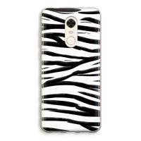 Zebra pattern: Xiaomi Redmi 5 Transparant Hoesje - thumbnail