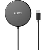 Aukey Aircore Magnetic Qi Wireless Charger 15W - zwart Aukey Aircore Magnetic Qi Wireless Charger 15W - zwart