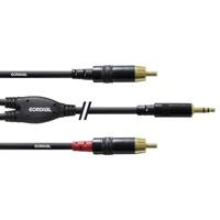 Cordial CFY 3 WCC audio kabel 3 m 2 x RCA 3.5mm Zwart - thumbnail