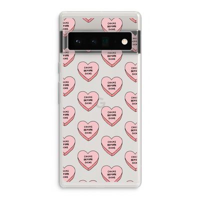 Chicks before dicks: Google Pixel 6 Pro Transparant Hoesje