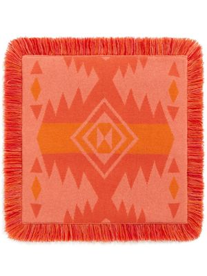 Alanui coussin à lgoo Icon en jacquard - Orange