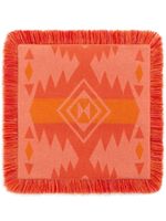 Alanui coussin à lgoo Icon en jacquard - Orange - thumbnail