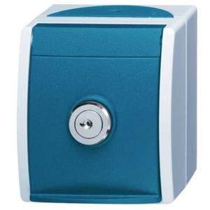 ABB 2CKA002083A0823 Geaard stopcontact IP44 Blauw-groen, Grijs-wit (RAL 7035)