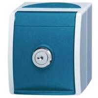 ABB 2CKA002083A0823 Geaard stopcontact IP44 Blauw-groen, Grijs-wit (RAL 7035)