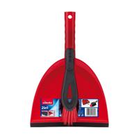 Bezem met Stoffer en Blik Schoonmaakset Vileda Rood Plastic Bezem met Stoffer en Blik Schoonmaakset Vileda Rood Plastic