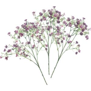 Kunstbloem Gipskruid Viette - 3x - 45 cm - paars - losse tak - kunst zijdebloem - Gypsophila