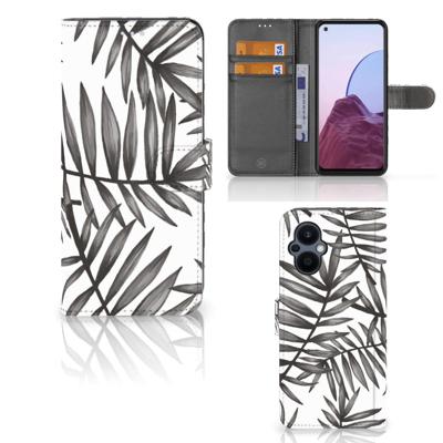 OPPO Reno 8 Lite | OnePlus Nord N20 Hoesje Leaves Grey