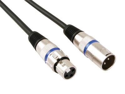 Xlr-kabel xlr mannelijk naar xlr vrouwelijk 3 m zwart - Velleman