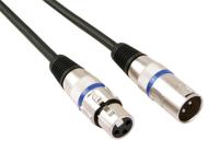 Xlr-kabel xlr mannelijk naar xlr vrouwelijk 3 m zwart - Velleman
