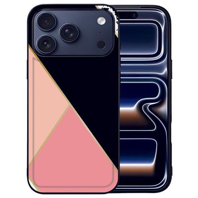 iPhone 17 Pro Back Cover Black Pink Shapes