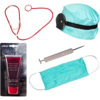 Dokter/chirurg ziekenhuis verkleed set - accessoires 6-delig - kunststof