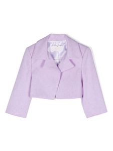 Colorichiari blazer crop à design ouvert - Violet