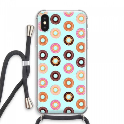 Donuts: iPhone XS Max Transparant Hoesje met koord