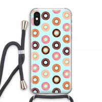 Donuts: iPhone XS Max Transparant Hoesje met koord