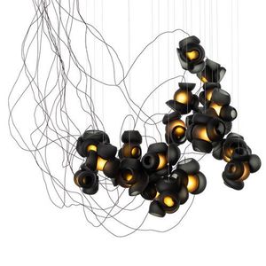 Bocci 100.19 Semi-rigid Hanglamp - Grijs - Ronde plafondkap