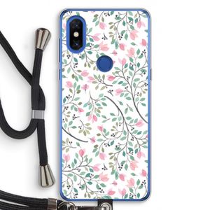 Sierlijke bloemen: Xiaomi Mi Mix 3 Transparant Hoesje met koord