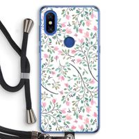 Sierlijke bloemen: Xiaomi Mi Mix 3 Transparant Hoesje met koord